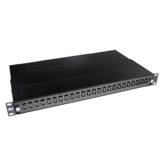 Glasvezel patchpaneel behuizing (24-poorts, 19 inch, 1U), Computers en Software, Pc- en Netwerkkabels, Nieuw, Verzenden