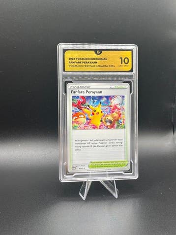 Pokémon - 1 Graded card Pikachu Fanfare Perayaan 374 - GG 10, Nieuw