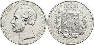Vereinstaler, daalder 1866 B Oldenburg Nicolaus Friedrich..., Verzenden