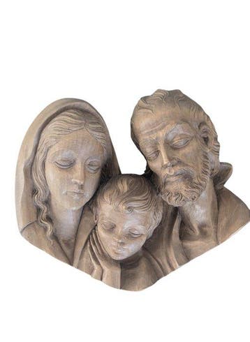 sculptuur, Die heilige Familie - 28 cm - Hout