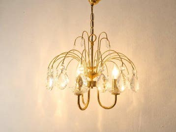 Lamp - Messing, Kristal