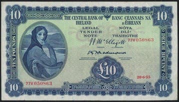 Ierland Republiek. - 10 Pounds - 1955 - Pick 59c (Zonder
