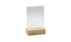 Kaarthouder A6 Plexi Met Bamboe Voet - Blank, Verzenden, Nieuw in verpakking, Etalage