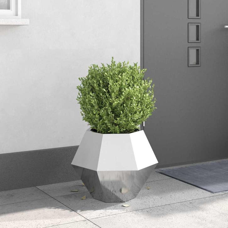 vidaXL Plantenbak Zilver 50 x 50 x 40 cm Roestvrij staal, Tuin en Terras, Bloembakken en Plantenbakken, Minder dan 60 cm, Nieuw
