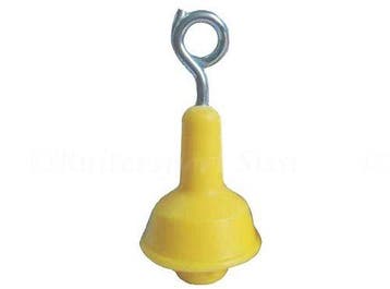 Topisolator met metalen krul geel, Ophalen of Verzenden, Nieuw