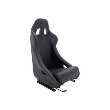 Universele race stoel met slider zwart lederlook B8499