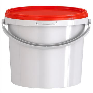 Wmm Ondersteunend Emmer 5,7l wit 102 met kunststof hengsel, Verzenden, Nieuw