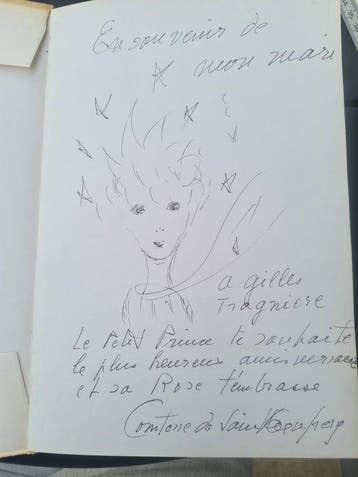 Antoine de Saint-Exupéry [dessin originale signé par la