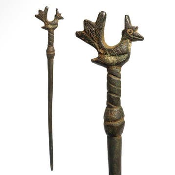 Byzantijns Brons Pin met pauw