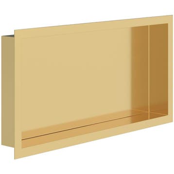Inbouwnis - Leoni Nima - 30x60x10cm - Geborsteld Goud, Ophalen of Verzenden, Nieuw, Rvs