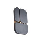 Design wandlamp zwart 3-lichts - Planes, Verzenden, Nieuw, Metaal, Design