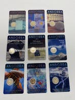 Andorra. 2 Euro 2015/2019 (9 monnaies) (Zonder minimumprijs)