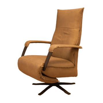Chill- Line relaxstoel Deliza in leder, hoge showroomkorting, Minder dan 75 cm, Nieuw, Ophalen of Verzenden, 50 tot 75 cm