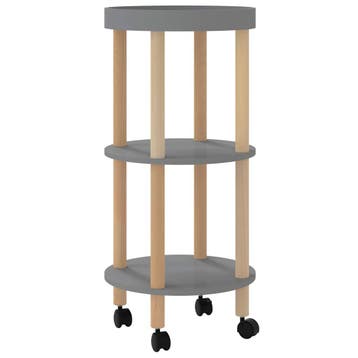 vidaXL Trolley 38x38x82cm bewerkt hout en massief grenenhout, Verzenden, Nieuw