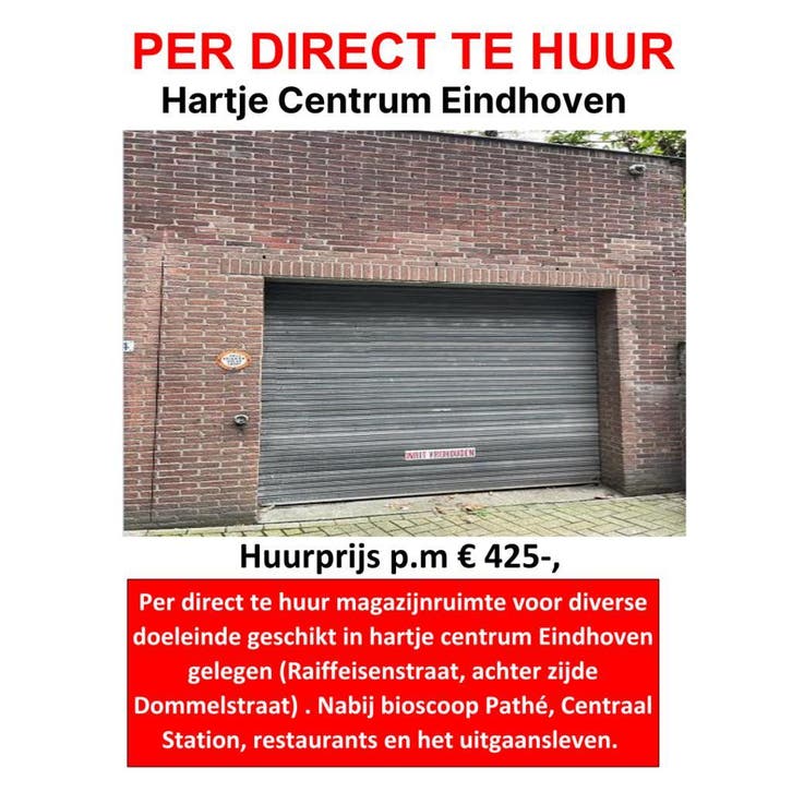 Te huur in hartje centrum Eindhoven (Raiffeisenstraat), Huizen en Kamers, Huizen te koop