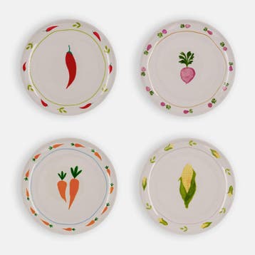 Vegetables Borden - 15% korting - In Cadeauverpakking, Verzenden, Nieuw, Keramiek, Bord(en)