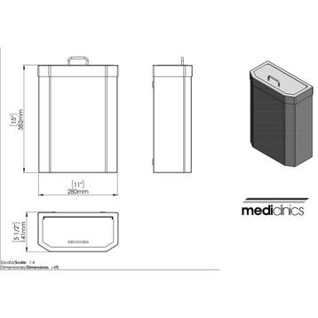 Mediclinics dames hygienebak 10l. PPA4010 - wit, Verzenden, Nieuw