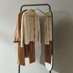 Kledingrek Vamn met spiegel 167x80x35 cm zwart [en.casa], Verzenden, Nieuw