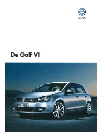 2008 VOLKSWAGEN GOLF BROCHURE NEDERLANDS, Nieuw, Volkswagen, Author