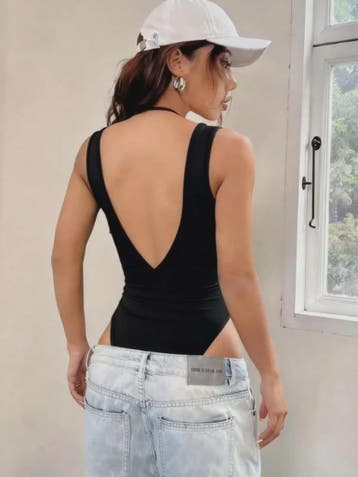 Dames Bodysuit met V-hals - 2-Pack - Mouwloos & Nauwsluitend, Kleding | Dames, Verzenden, Nieuw