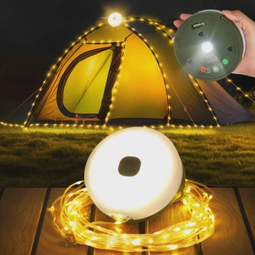 Lureshine 2-in-1 Camping Lamp & Slingerlicht - Oplaadbaar, W, Verzenden, Nieuw