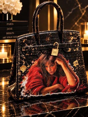 Art Stray-Nos -  Rouge passion Birkin — Hommage à Jane