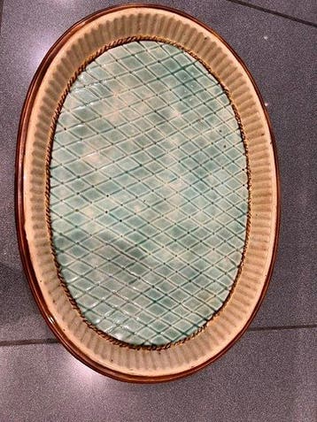 Mouzin Lecat & Cie - Bord - Faience - Majolica/barbotine