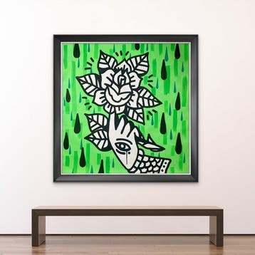 FROMtheCAVE - Take this flower (XL Size Painting), Antiek en Kunst, Kunst | Schilderijen | Modern