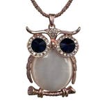 Fako Bijoux - Ketting - Uil - XL - Kattenoog - 39x58mm -, Verzenden, Nieuw