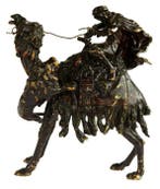 Bergmann Foundry - Beeld, Lattaque du lion - 21 cm -