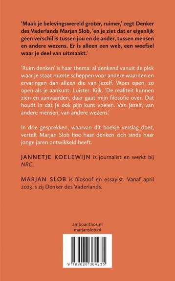 Ruimte maken voor het andere 9789026364235 Marjan Slob, Verzenden, Zo goed als nieuw, Marjan Slob