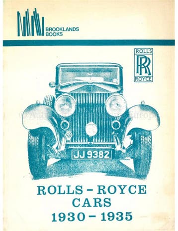 ROLLS-ROYCE CARS 1930 - 1935 (BROOKLANDS), Nieuw, Author