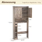 2dekans | Coast Toiletkast Grijs – 81,5 x 19,5 x 172,5 cm –, Ophalen of Verzenden, Zo goed als nieuw, Grijs