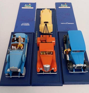 Moulinsart Atlas 1:43 - Modelauto (3) - Lot de 4 véhicules «, Nieuw