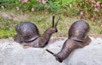 Beeldje - Large bronze snails (2) - Brons