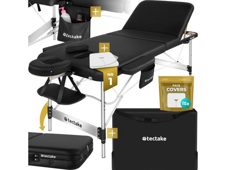tectake® 3-Zones Massagetafel - 78cm Breed - 5cm Dikke, Sport en Fitness, Massageproducten, Nieuw, Verzenden