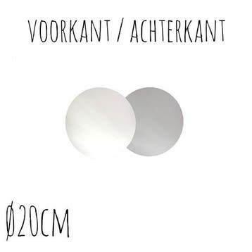 Taartonderzetter Wit / Zilver Ø20cm 10st., Verzenden, Nieuw