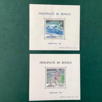 Monaco 1992 - Speciale blok: Olympische Spelen Albertville, Gestempeld