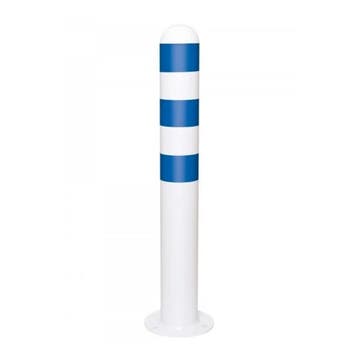 Rampaal Verzinkt Ø108 Wit/Blauw Ronde Voetplaat, Verzenden