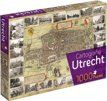 Utrecht Cartografie Puzzel (1000 stukjes) | Tuckers Fun, Verzenden, Nieuw