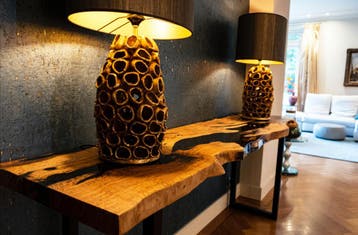boomstamtafel | epoxy | tafelblad | salontafel |wastafelblad, Eikenhout, Ophalen of Verzenden, 200 cm of meer, Overige vormen