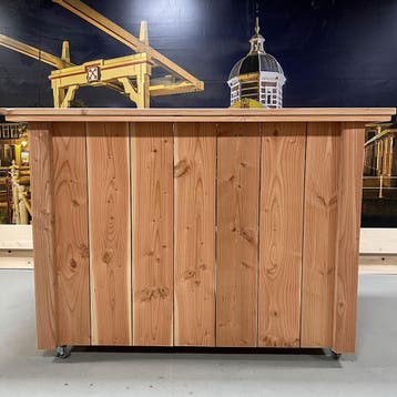 Douglas Houten Bar op Maat | Warm en Duurzaam voor Buiten, Huis en Inrichting, Ophalen of Verzenden, Nieuw, Inclusief barstoelen