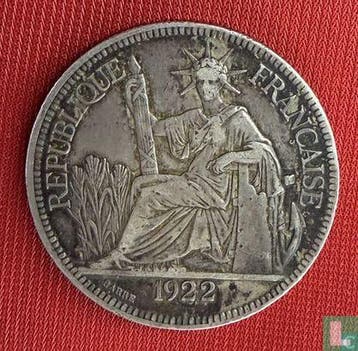 Frans Indochina 1 piastre 1922 (met H), Verzenden, Losse munt, Goud