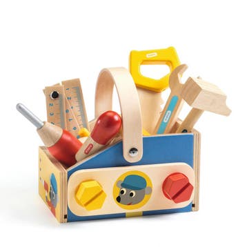 Djeco houten gereedschapskist Minib van €24,99 voor €22,49, Ophalen of Verzenden, Nieuw