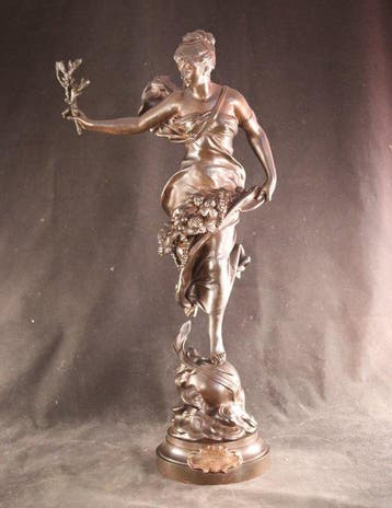 Art Nouveau beeld - Adrien Etienne Gaudez (1845-1902) -, Antiek en Kunst, Kunst | Designobjecten