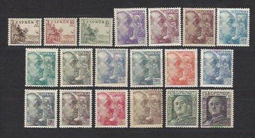 Spanje 1949/1953 - Franco volledige serie + aanvullende, Postzegels en Munten, Gestempeld