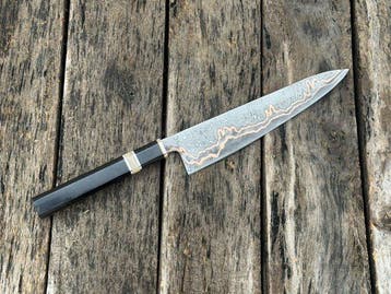 Keukenmes - Handgemaakte verzamelobjecten Japanse chefmes,, Antiek en Kunst