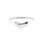 Zilveren slavenarmband met patroon; Maat M, Sieraden, Tassen en Uiterlijk, Armbanden, Ophalen of Verzenden, Gebruikt, Overige kleuren