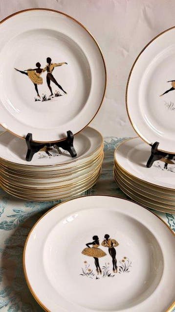 Limoges - A. Lanternier & Co. - Eetservies - Porselein, Goud
