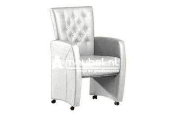 Eetkamerstoel Carina - eetkamerstoelen - Wit, Huis en Inrichting, Stoelen, Nieuw, Wit, Stof